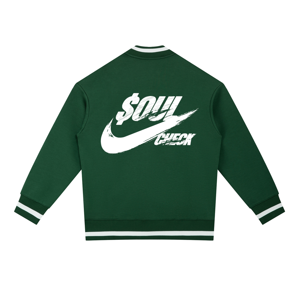 Contrast Piping Zip Bomber Jacket