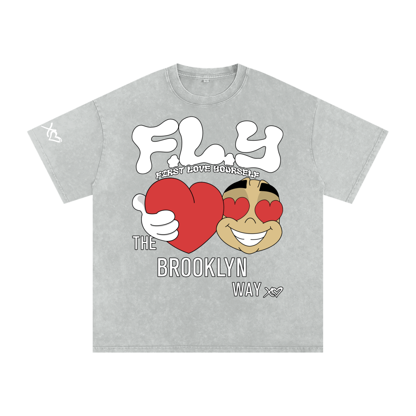 Snow Washed Oversized Cotton T-Shirt