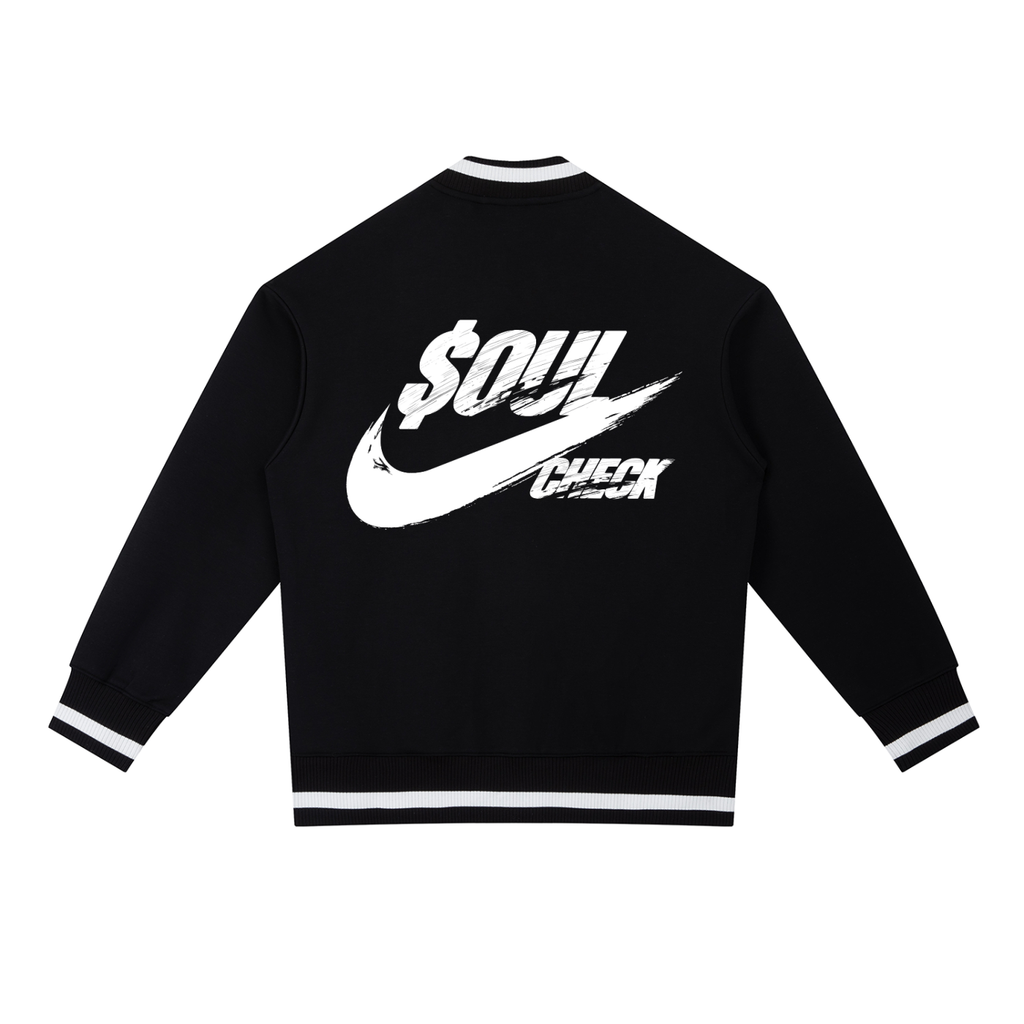 Contrast Piping Zip Bomber Jacket