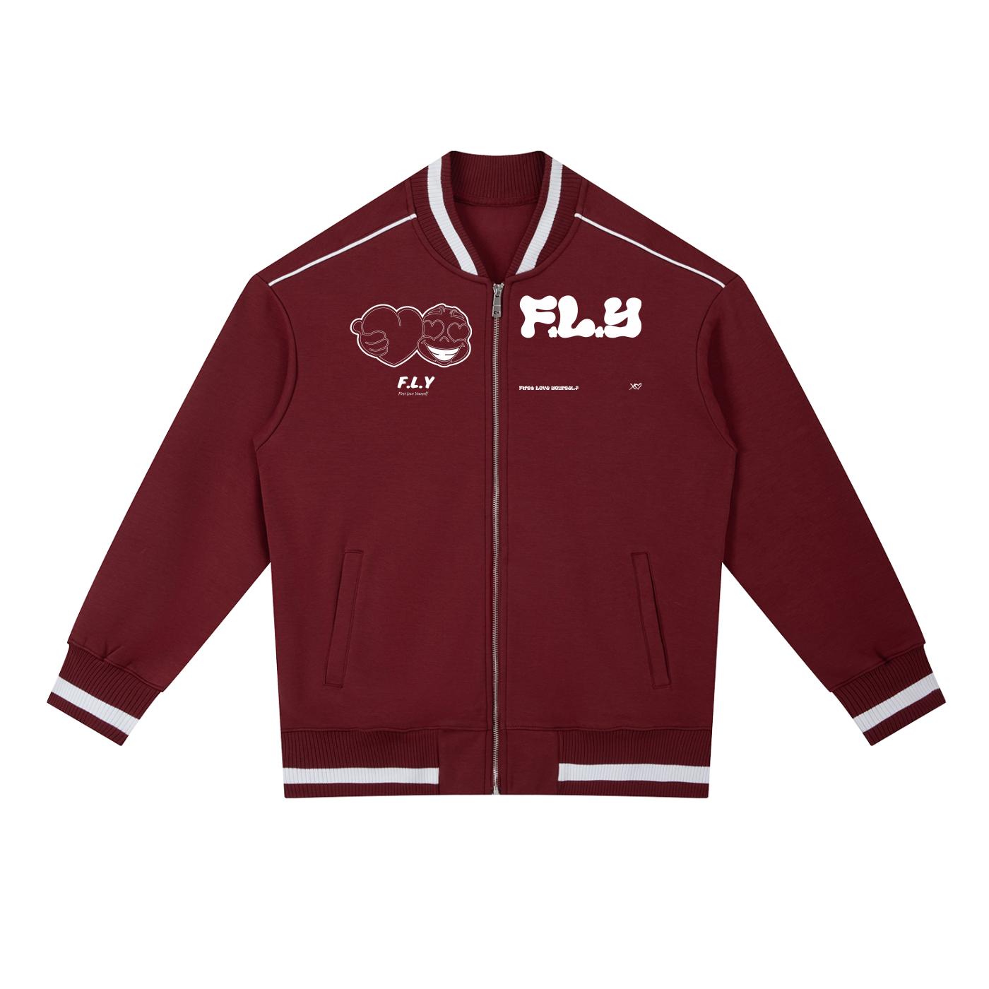Contrast Piping Zip Bomber Jacket