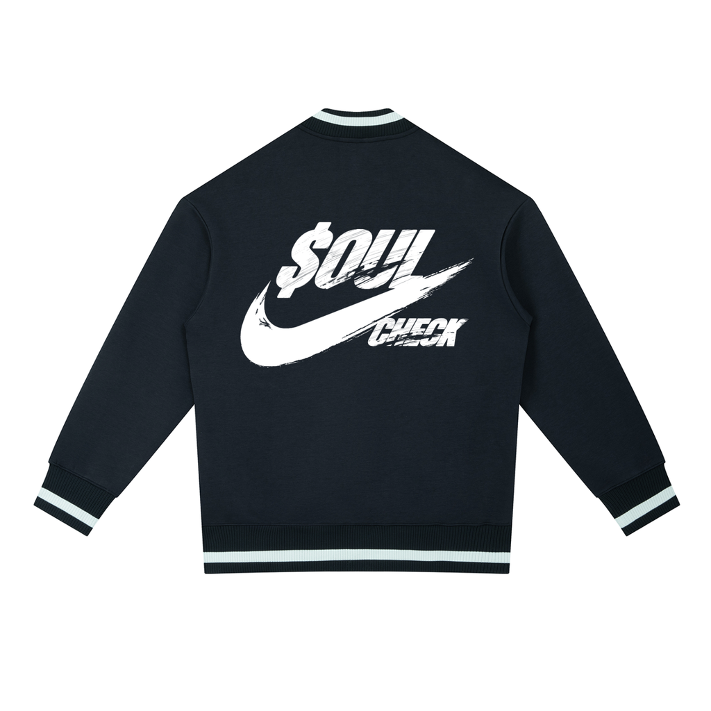 Contrast Piping Zip Bomber Jacket