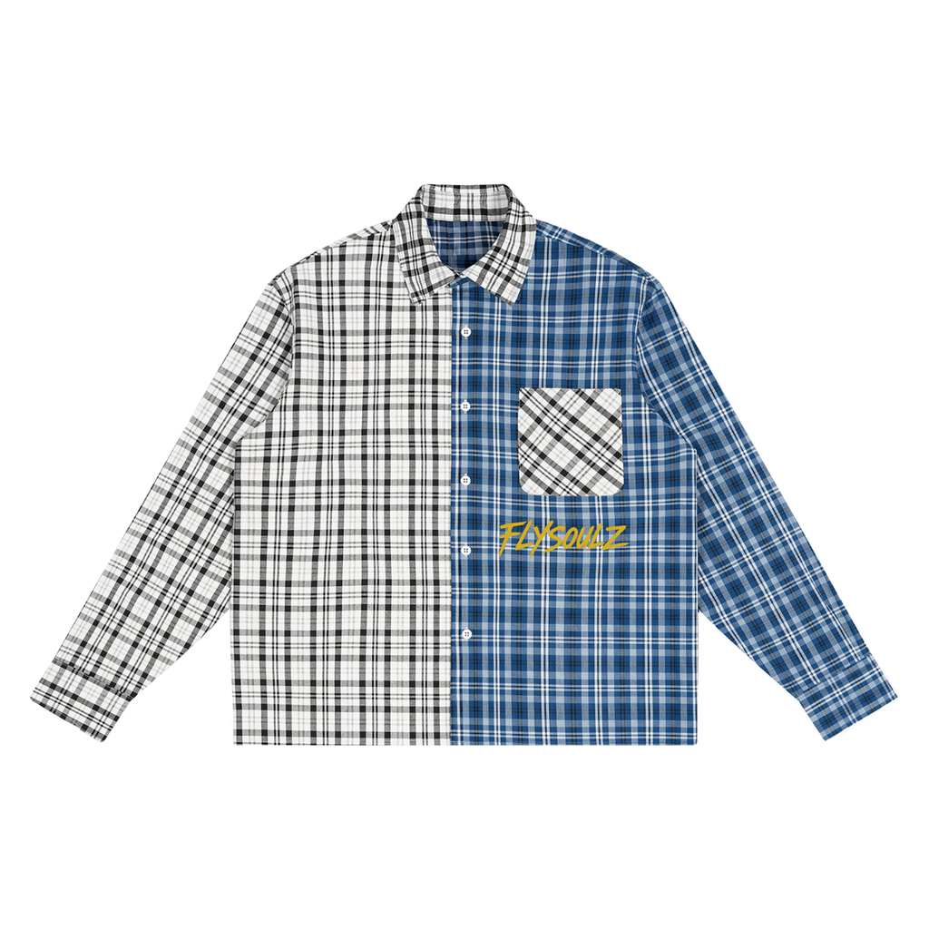 FlySoulz “One World” Split Plaid Shirt