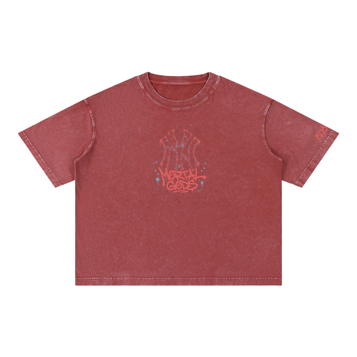 FlySoulz,MortalGods,MortalGodsTee,DivineWithin,GraphicTee,MineralWashTee,WashedBlackTee,BoxyFitTee,OversizedGraphicTee,UnisexStreetwear,NewYorkGraphic,NYStreetwear,CosmicGraphic,ZodiacStreetwear,AstrologyGraphic,GraffitiTee,RedGraphicTee,StatementTee,BrooklynStreetwear,UrbanFashion,PremiumStreetwear,VintageWashShirt,FlySoulzApparel,DivinePurpose,StreetwearEssentials