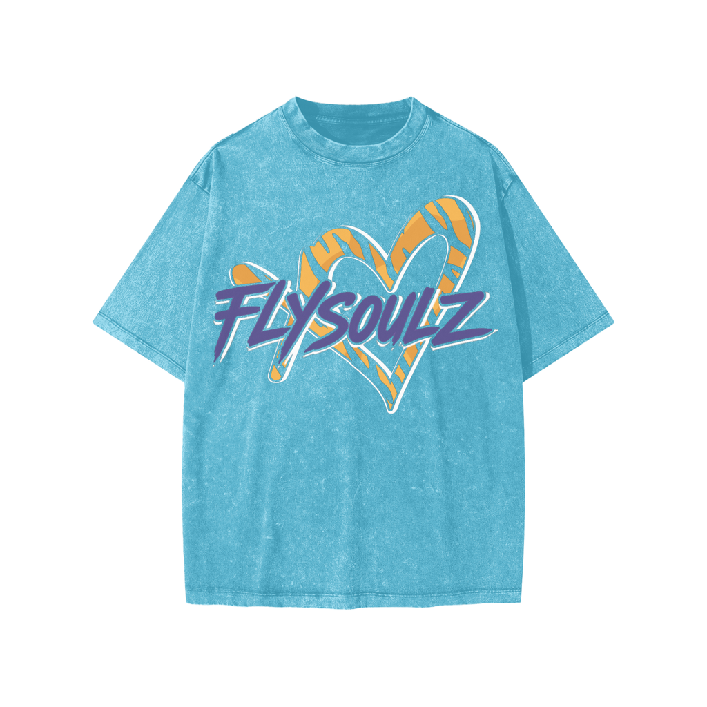 FlySoulz,WildSoul,WildSoulTee,GraphicTee,StreetwearTee,MineralWashTee,WashedBlackTee,OversizedGraphicTee,TigerHeart,TigerPrint,FlySoulzApparel