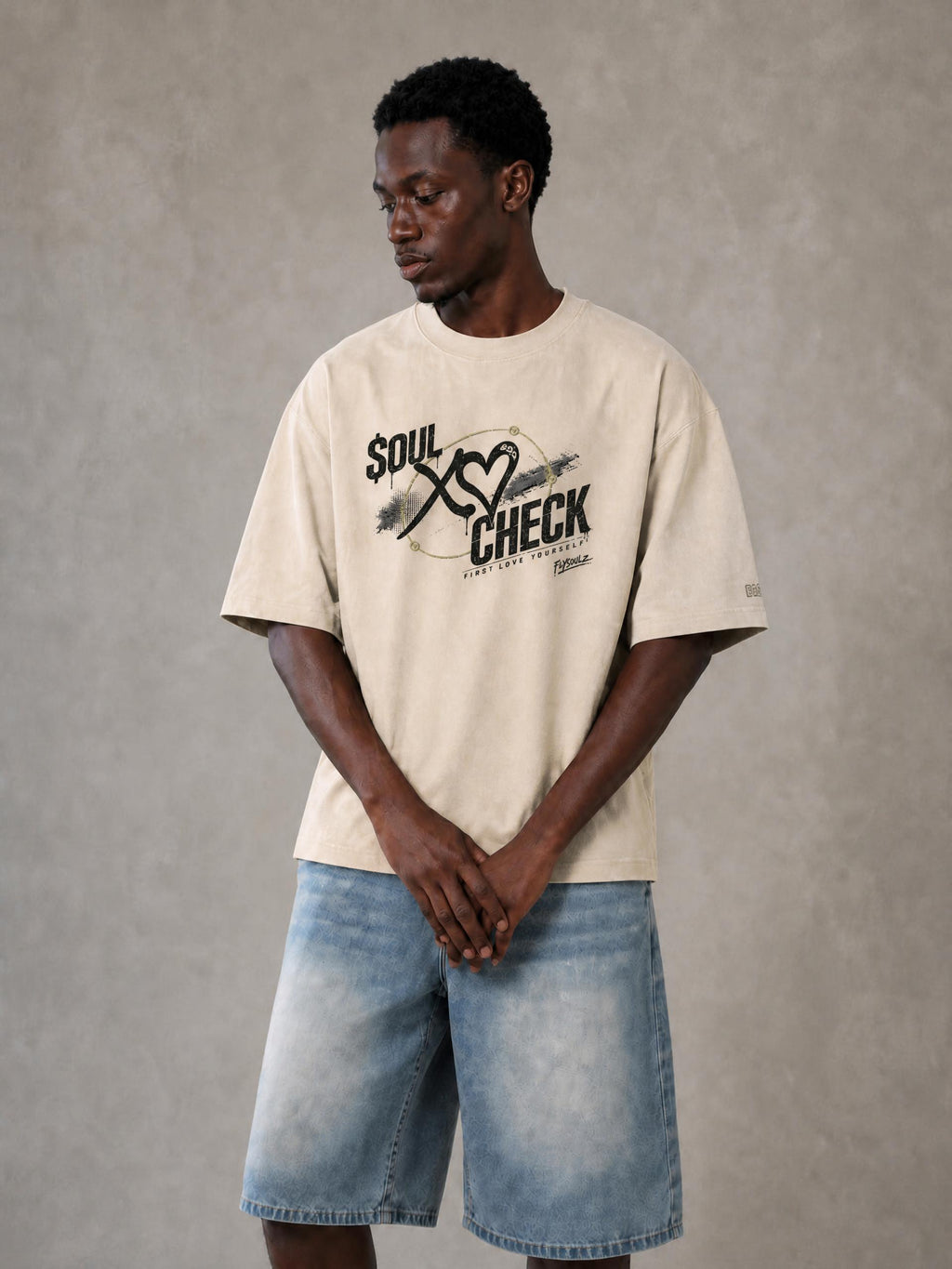 FlySoulz,SoulCheck,FirstLoveYourself,GraphicTee,StreetwearTee,MineralWashTee,VintageWashShirt,OversizedGraphicTee,BoxyFitTee,UnisexStreetwear,BrooklynStreetwear,DistressedGraphic,HeartGraphicShirt,SelfLoveClothing,MotivationalStreetwear,PremiumStreetwear,UrbanFashion,CreamGraphicTee,StatementTee,EverydayStreetwear