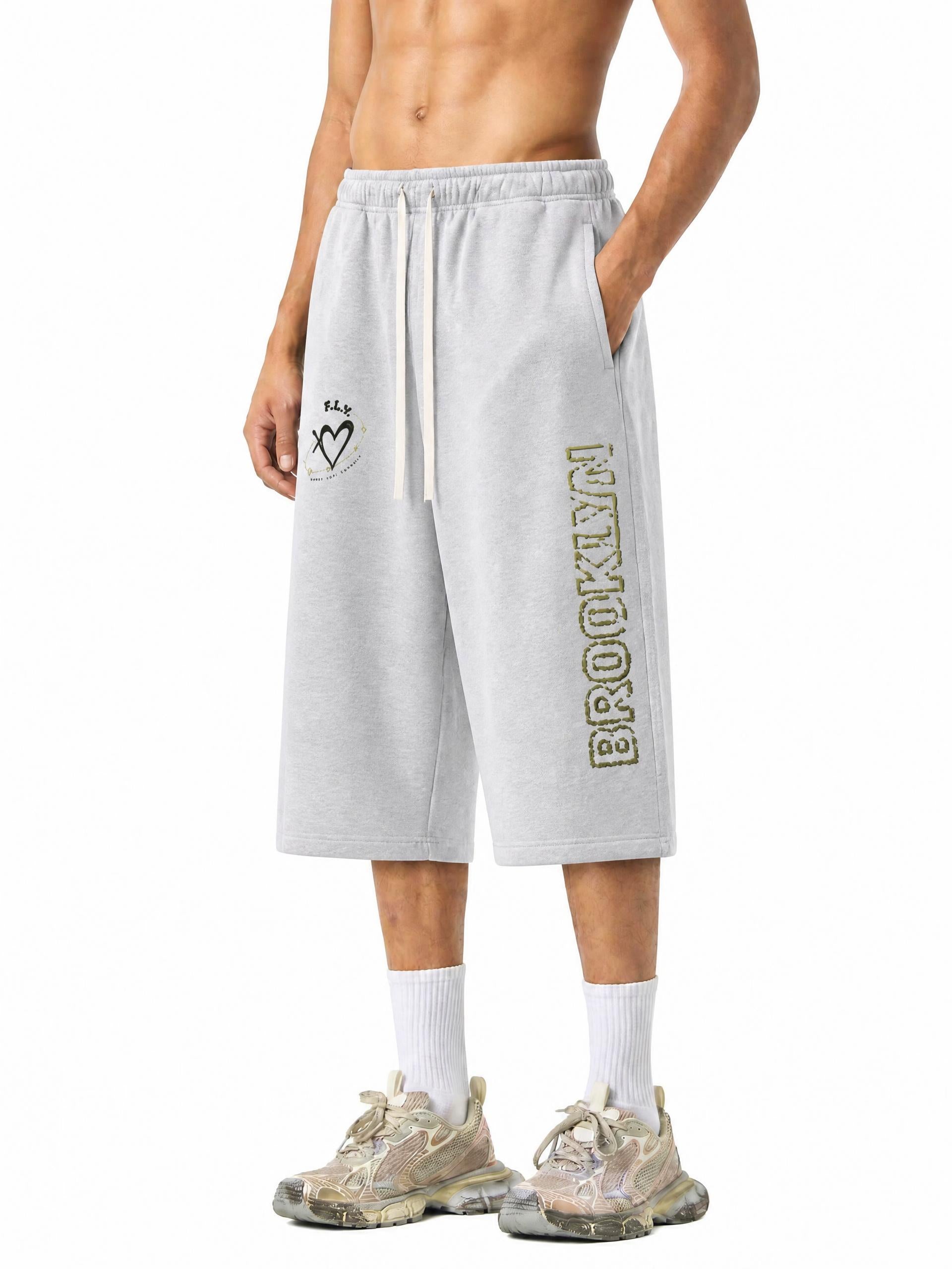FlySoulz,BrooklynHeart,BrooklynShorts,LonglineShorts,SweatShorts,HeatherGrayShorts,GrayStreetwear,WideLegShorts,BaggyShorts,RelaxedFitShorts,UnisexStreetwear,HeartGraphic,BrooklynGraphic,BrooklynStreetwear,SelfLoveClothing,GraphicShorts,UrbanFashion,PremiumStreetwear,EverydayStreetwear,FirstLoveYourself